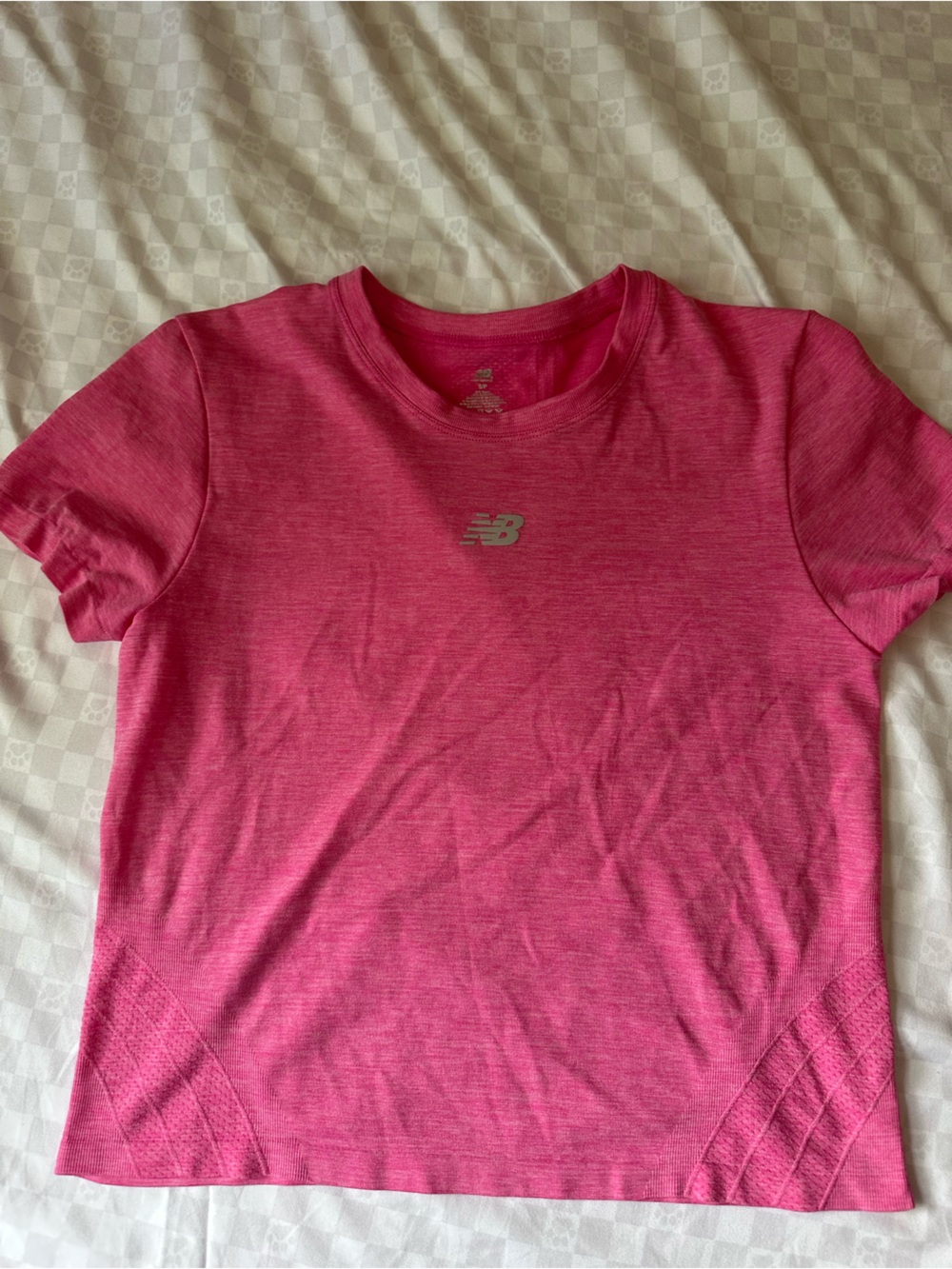 New Balance Bright Pink Seamless Performance Tee Short Sleeve